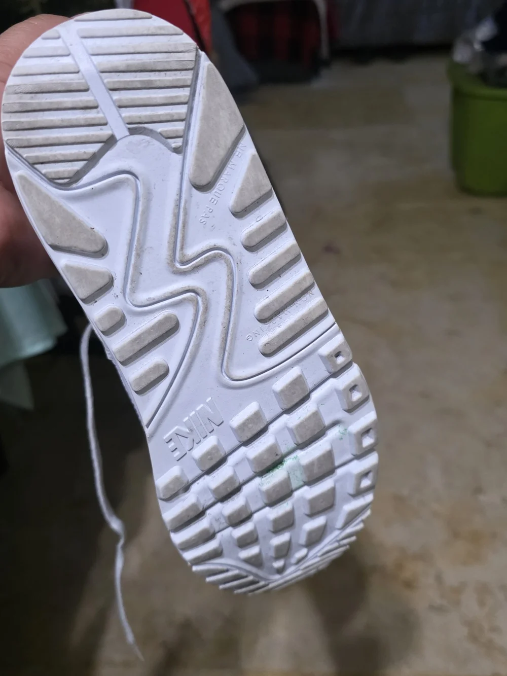 Nike Kids' All-White Athletic Sneakers Used Size 5